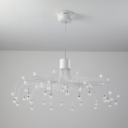 Lampă suspendată Nordic Creative Plafoniera albă naturală 30 de lumini