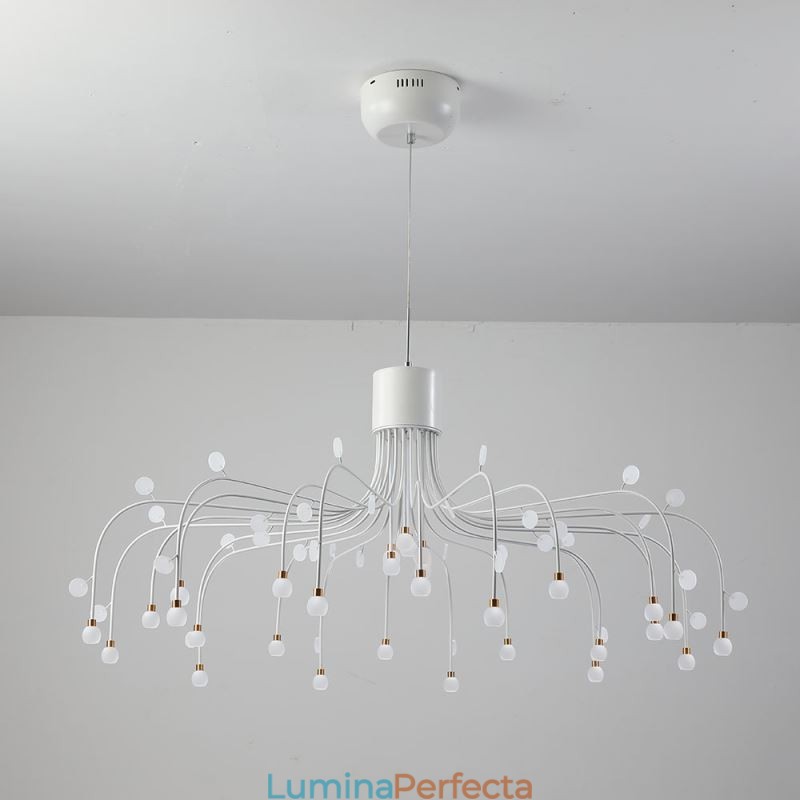 Lampă suspendată Nordic Creative Plafoniera albă naturală 30 de lumini