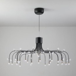 Lampă suspendată Nordic Creative Plafoniera albă naturală 30 de lumini
