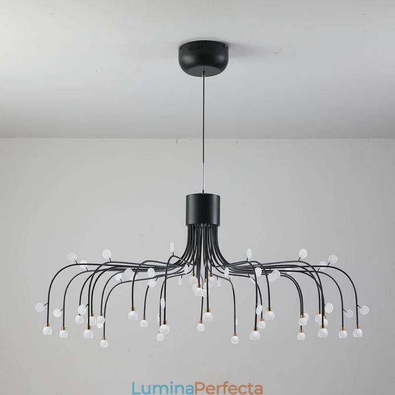 Lampă suspendată Nordic Creative Plafoniera albă naturală 30 de lumini