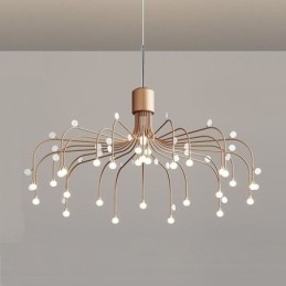 Lampă suspendată Nordic Creative Plafoniera albă naturală 30 de lumini
