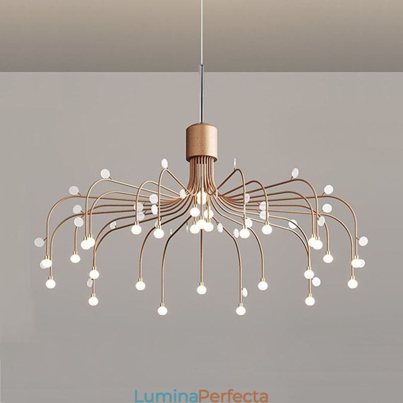 Lampă suspendată Nordic Creative Plafoniera albă naturală 30 de lumini