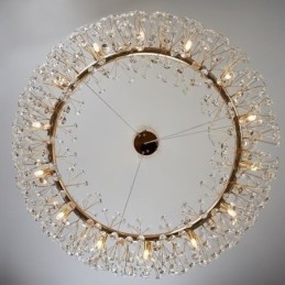 Plafoniera circulară, modernă, minimalistă, din fier forjat, cu flori de soare
