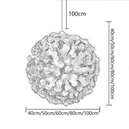Plafoniera modernă minimalistă galvanizată din fier Sun Flower Pendant