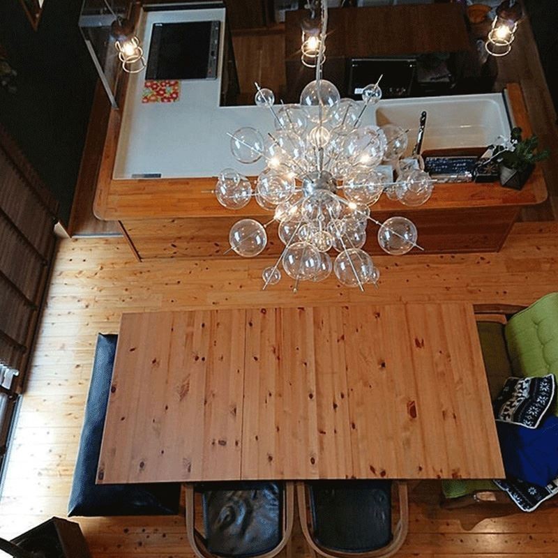Lampă suspendată modernă Plafoniera minimalistă din sticlă cu bule