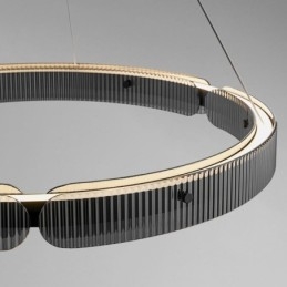 Lampă suspendată Circle 60 80CM Plafoniera din sticlă, reglabilă fără trepte, cu telecomandă