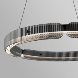 Lampă suspendată Circle 60 80CM Plafoniera din sticlă, reglabilă fără trepte, cu telecomandă