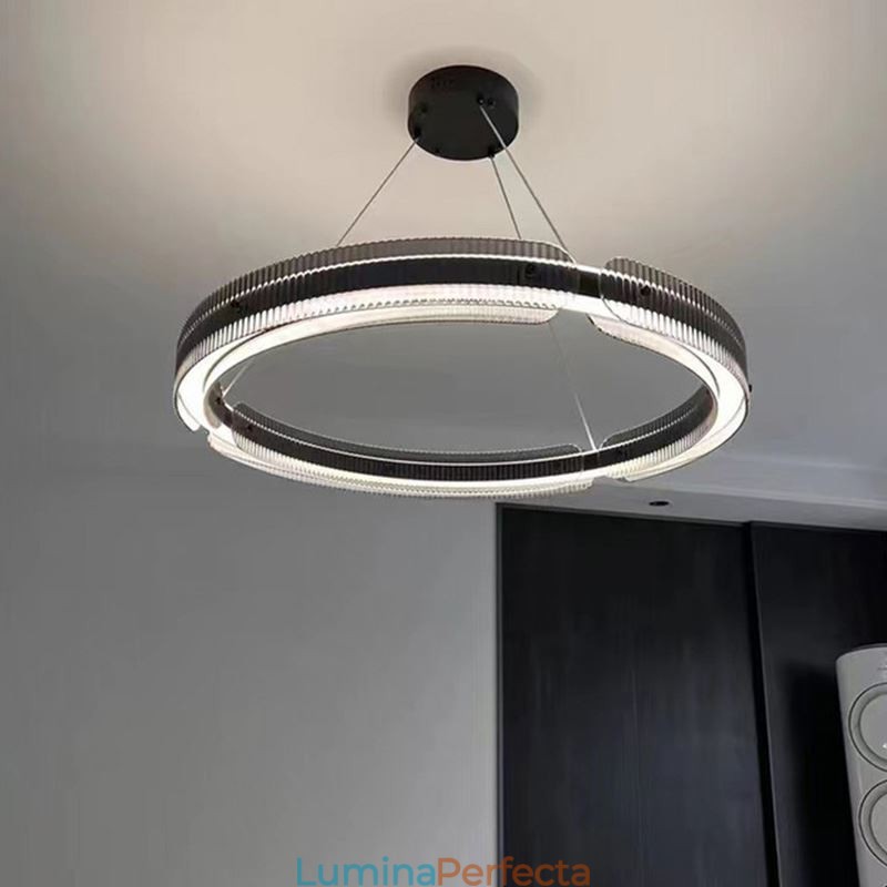 Lampă suspendată Circle 60 80CM Plafoniera din sticlă, reglabilă fără trepte, cu telecomandă