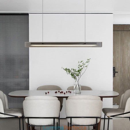 Plafoniera din sticlă de 100 cm, reglabilă în trepte, cu telecomandă