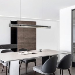 Plafoniera din sticlă de 100 cm, reglabilă în trepte, cu telecomandă