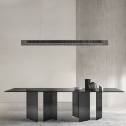 Plafoniera din sticlă de 100 cm, reglabilă în trepte, cu telecomandă