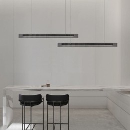 Plafoniera din sticlă de 100 cm, reglabilă în trepte, cu telecomandă