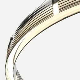 Lampă suspendată 60 80CM Plafoniere circulare din sticlă Dimmare tricromatică