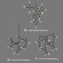 Lampă suspendată Splicing alb cald Creativ Plafoniera DIY Lampă combinată