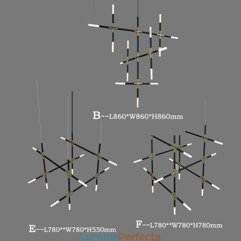 Lampă suspendată Splicing alb cald Creativ Plafoniera DIY Lampă combinată