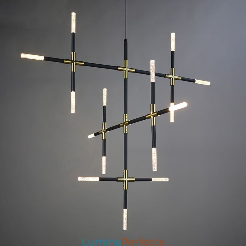 Lampă suspendată Splicing alb cald Creativ Plafoniera DIY Lampă combinată