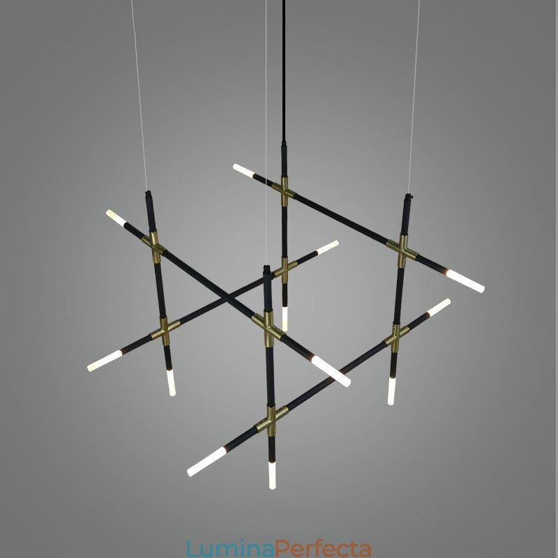 Lampă suspendată Splicing alb cald Creativ Plafoniera DIY Lampă combinată