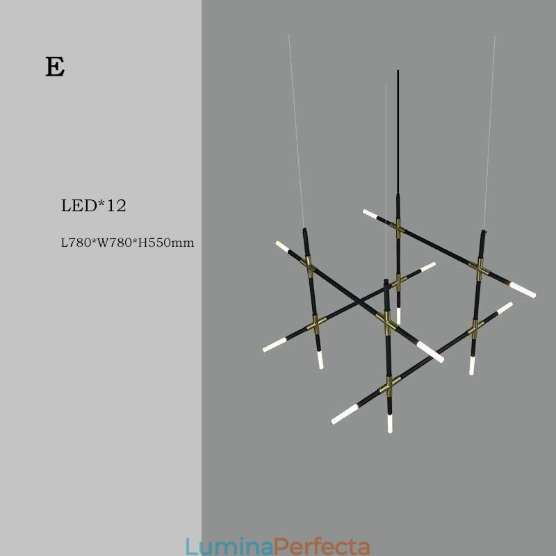 Lampă suspendată Splicing alb cald Creativ Plafoniera DIY Lampă combinată