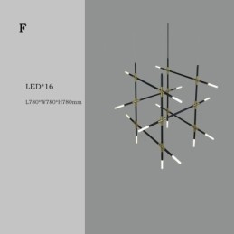 Lampă suspendată Splicing alb cald Creativ Plafoniera DIY Lampă combinată