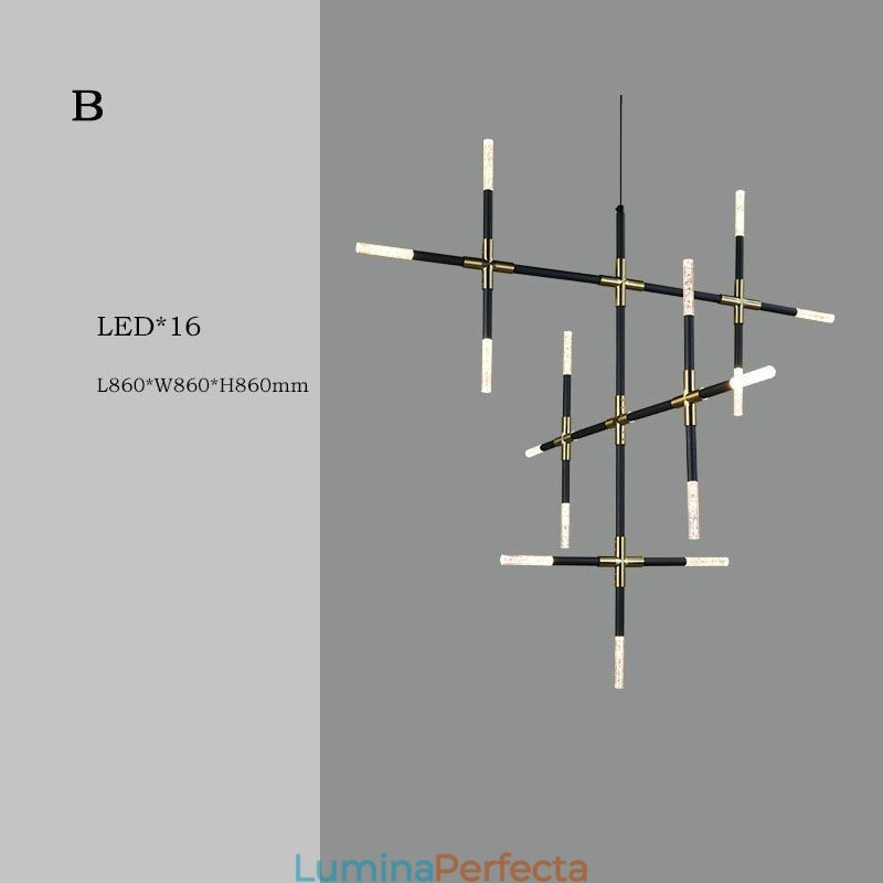 Lampă suspendată Splicing alb cald Creativ Plafoniera DIY Lampă combinată