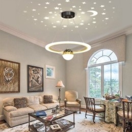 Lampă suspendată Plafoniera minimalistă din fier forjat acrilic Star Ring
