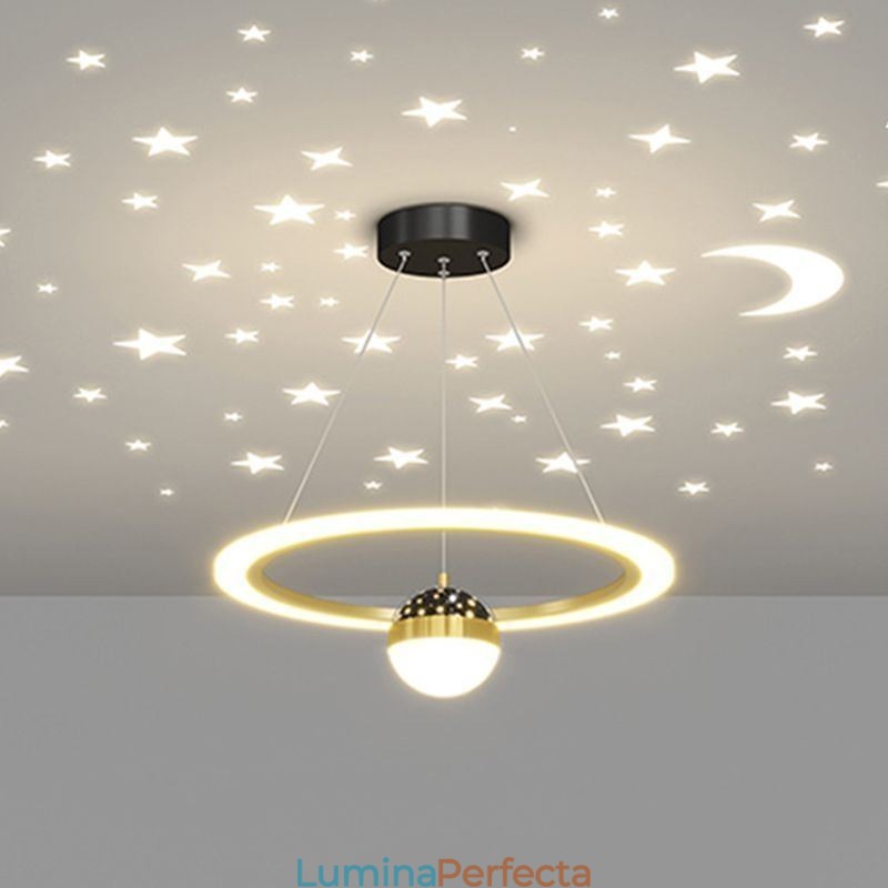 Lampă suspendată Plafoniera minimalistă din fier forjat acrilic Star Ring