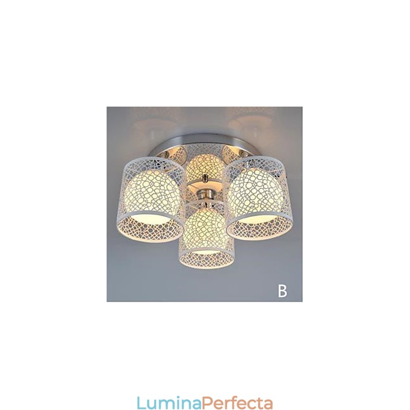 Cupola de plafon din sticlă cu trei lumini