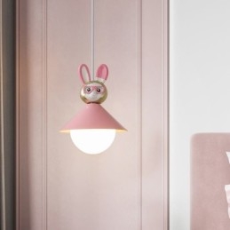 Lampă suspendată Modern Minimalist G9 Plafoniera din rășină iepure vițel din fier forjat