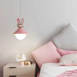 Lampă suspendată Modern Minimalist G9 Plafoniera din rășină iepure vițel din fier forjat