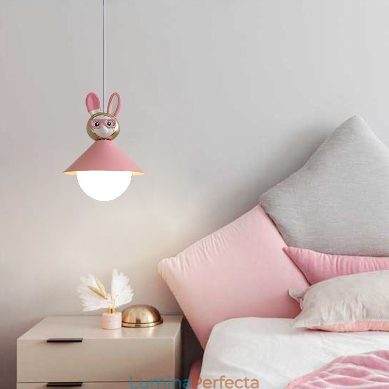 Lampă suspendată Modern Minimalist G9 Plafoniera din rășină iepure vițel din fier forjat
