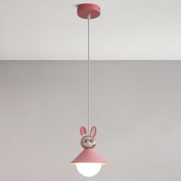 Lampă suspendată Modern Minimalist G9 Plafoniera din rășină iepure vițel din fier forjat