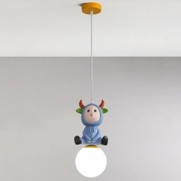 Lampă suspendată Modern Minimalist G9 Plafoniera din rășină iepure vițel din fier forjat