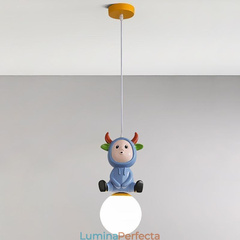 Lampă suspendată Modern Minimalist G9 Plafoniera din rășină iepure vițel din fier forjat
