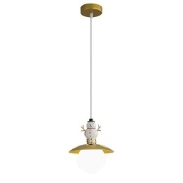 Lampă suspendată modernă G9, fier forjat, rășină, omul de zăpadă