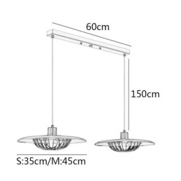 Plafoniera cu disc creativ din fier forjat nordic