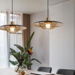 Plafoniera cu disc creativ din fier forjat nordic