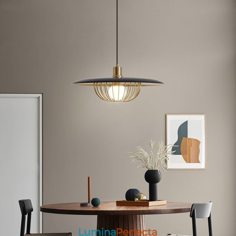 Lampă Nordic Pendant Fier forjat Plafoniere creative Disc