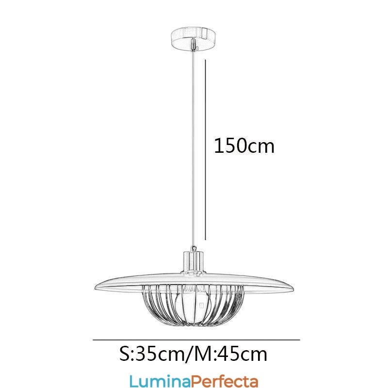 Lampă Nordic Pendant Fier forjat Plafoniere creative Disc