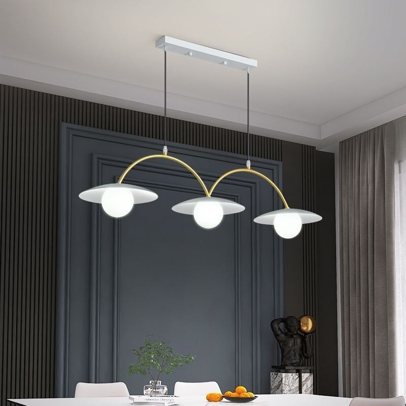 Lampă nordică suspendată Creative G9 Plafoniera Wave din fier forjat