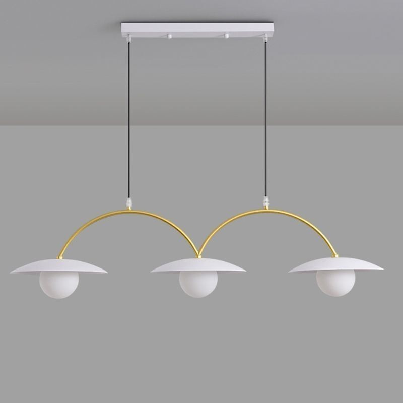 Lampă nordică suspendată Creative G9 Plafoniera Wave din fier forjat