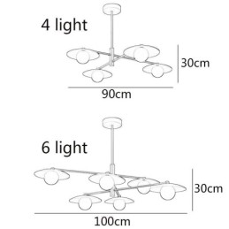 Plafoniera Nordic Pendant Disc Creative G9 din Fier forjat