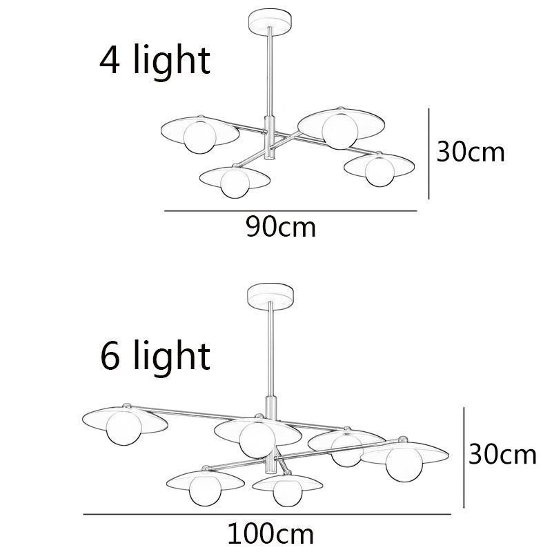 Plafoniera Nordic Pendant Disc Creative G9 din Fier forjat