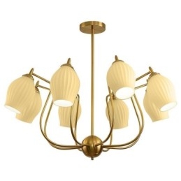 Plafoniera nordică din fier forjat, cupru, culoare naturală, stangă