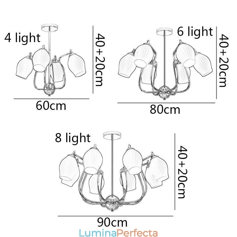 Plafoniera nordică din fier forjat, cupru, culoare naturală, stangă