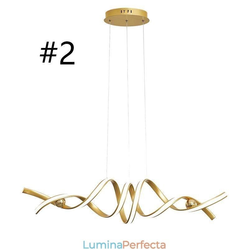 Plafoniera minimalistă în spirală din aluminiu