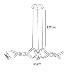 Plafoniera minimalistă în spirală din aluminiu