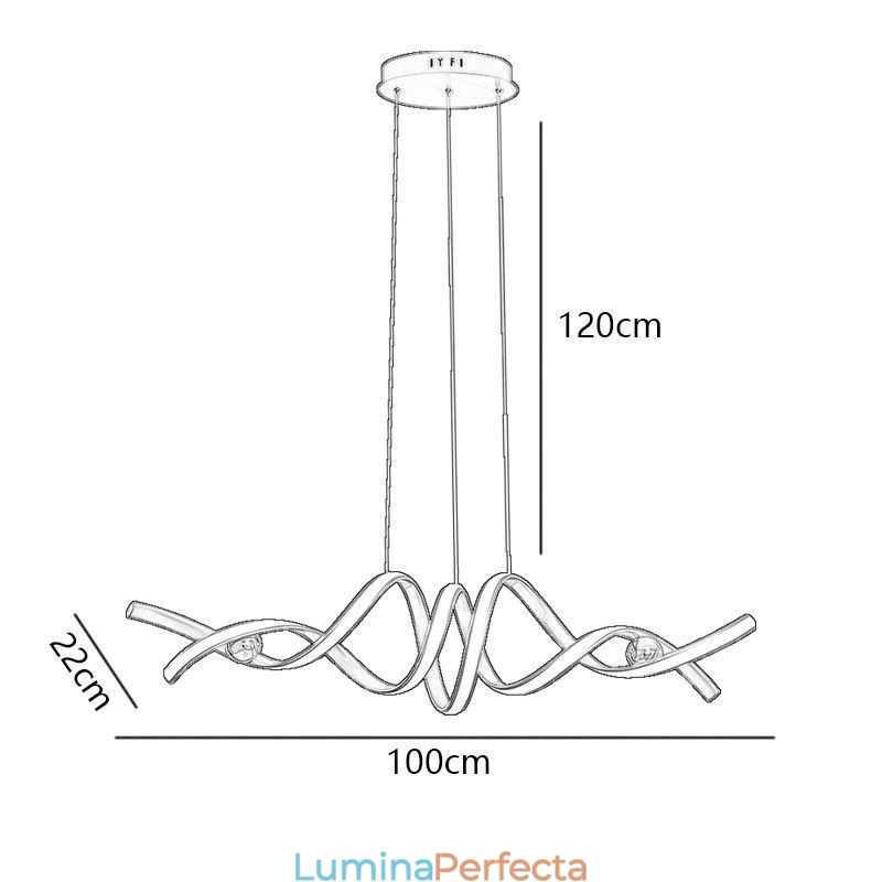 Plafoniera minimalistă în spirală din aluminiu