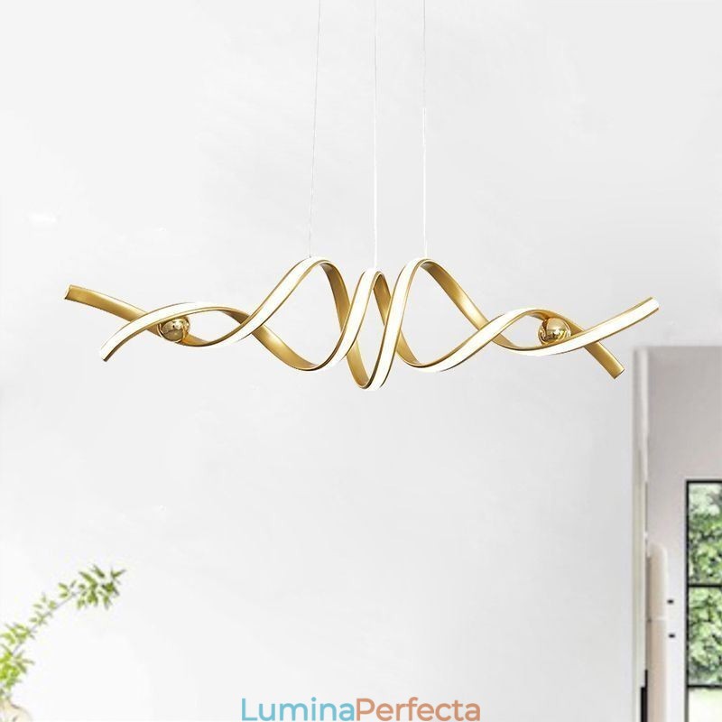 Plafoniera minimalistă în spirală din aluminiu