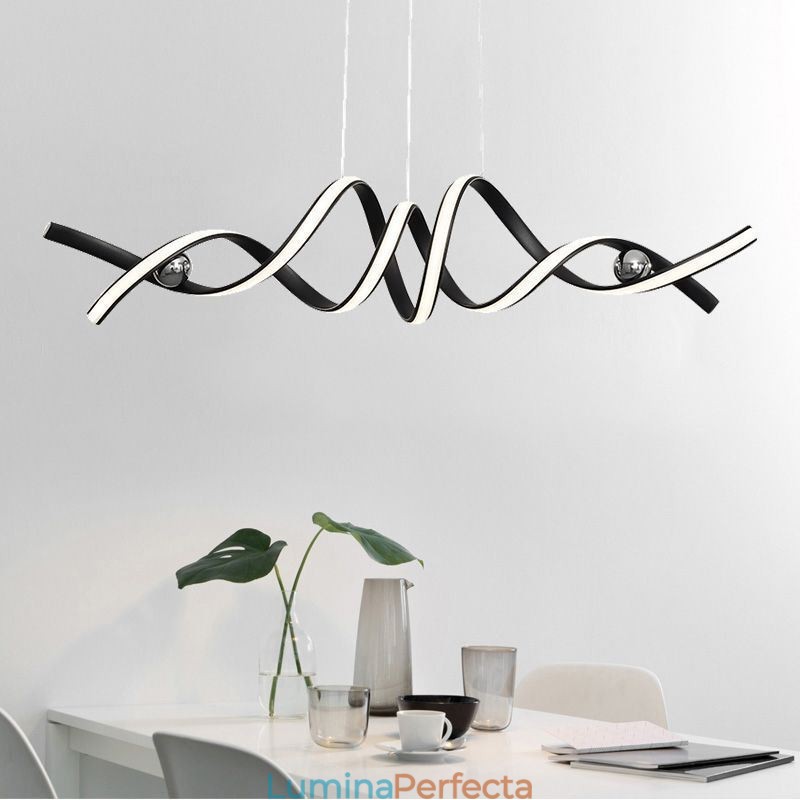 Plafoniera minimalistă în spirală din aluminiu