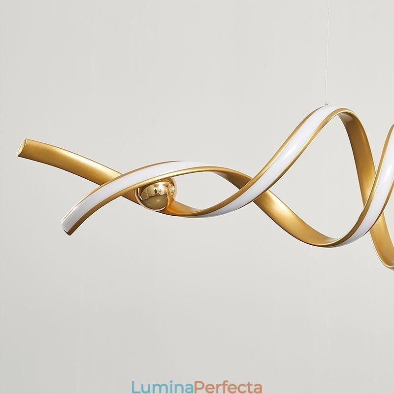 Plafoniera minimalistă în spirală din aluminiu